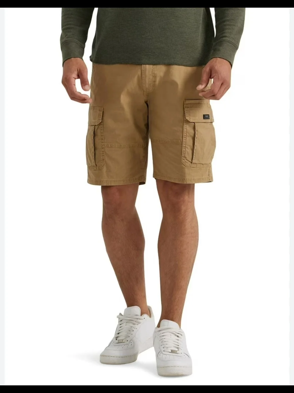 Wrangler Tan Cargo Shorts with Utility Pockets
